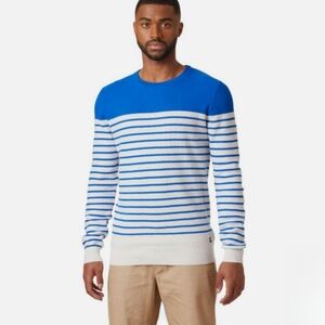 Helly Hansen Skagen Sweater Striped Knit Crew Neck Sz M
